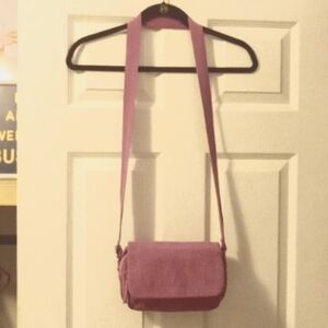 PRIMARK VINTAGE STYLE PINK CORDUROY CROSSBODY PURSE BAG